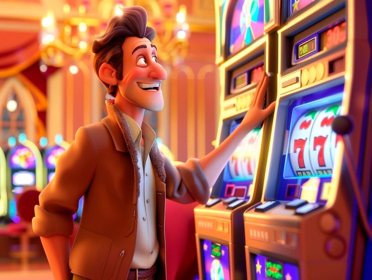 Professional sports betting scene with mobile interface and casino displays